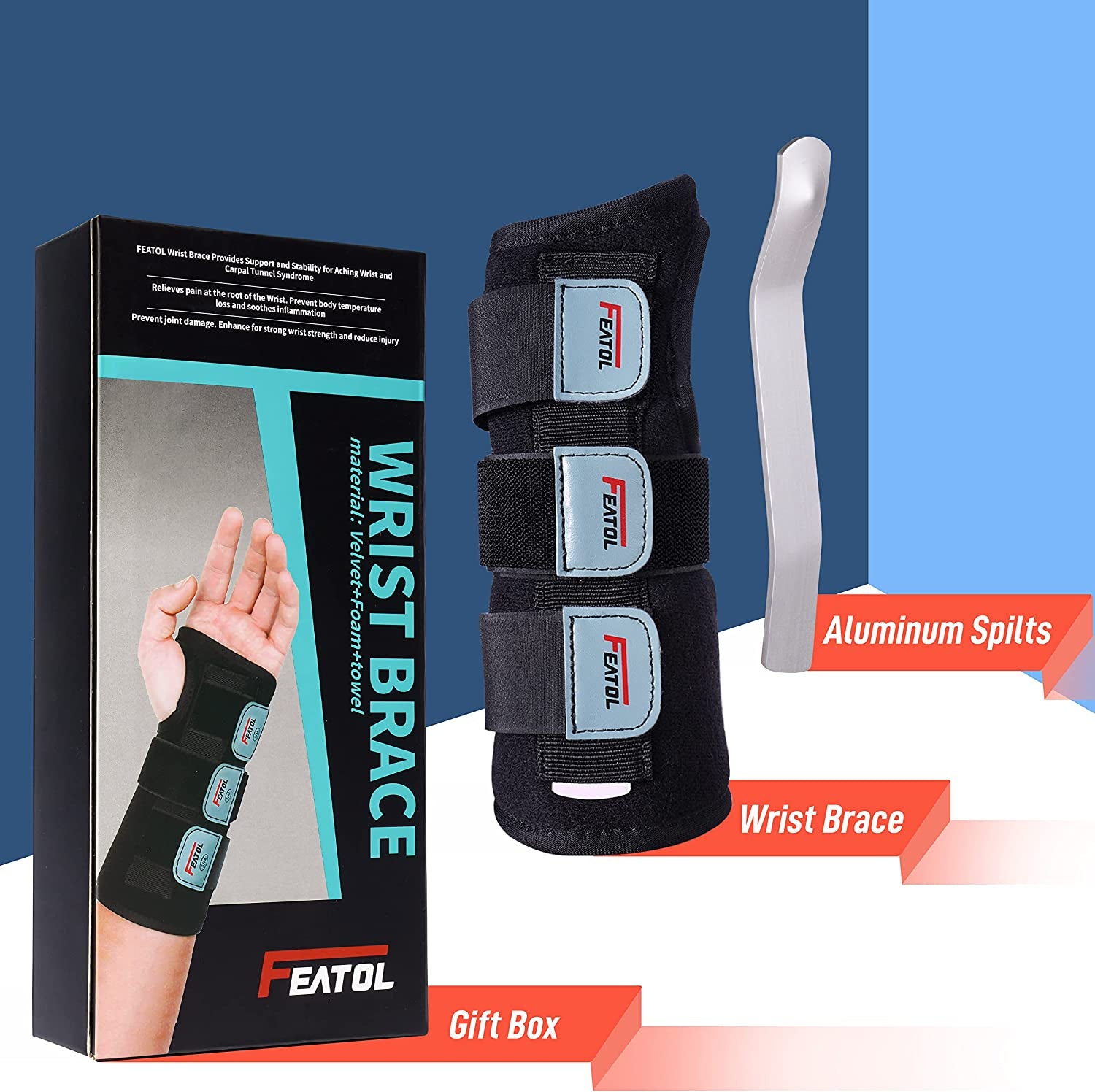 Wrist Brace, FSA HSA Eligible Hand Brace, Carpal Tunnel Wrist Splint Night Support for Women Men, Pain Relief Support -Tendonitis, Arthritis, Sprain, Right Hand, Small/Medium