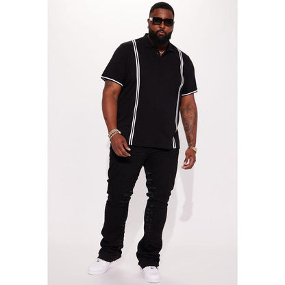 Strikeout Short Sleeve Polo - Black