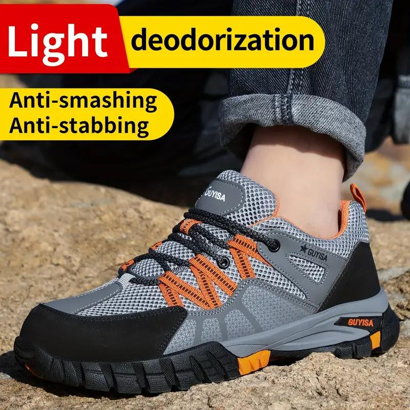 Insulation Lightweight Breathable Anti-Smash, Anti-Slip and Anti-Puncture Safety Shoes Non-Slip Safety Non-Slip Lace-Up Labor Protection Footwear Durable Steel Toe Shoes Non Slip Work Shoes Shoes Healthcare Workers,Fathersdaygift