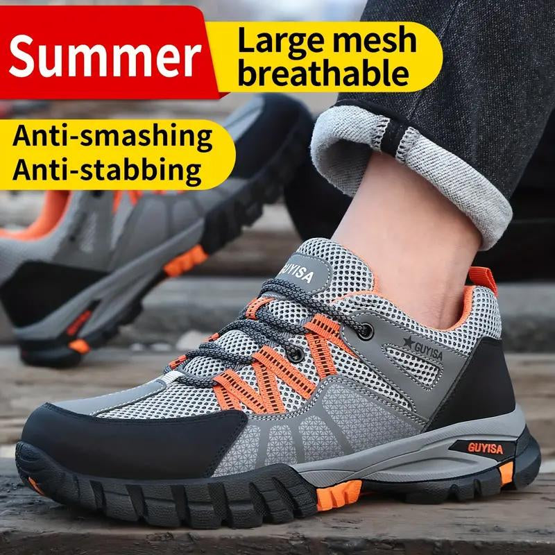 Insulation Lightweight Breathable Anti-Smash, Anti-Slip and Anti-Puncture Safety Shoes Non-Slip Safety Non-Slip Lace-Up Labor Protection Footwear Durable Steel Toe Shoes Non Slip Work Shoes Shoes Healthcare Workers,Fathersdaygift