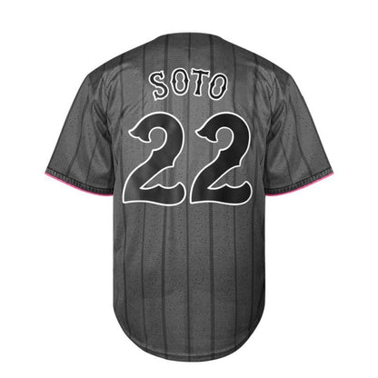 【Fathersdaygift】Men'S Baseball Jersey, # 12, #22, Mets Jersey, V-Neck Design, with Black Stripes, Suitable for Baseball