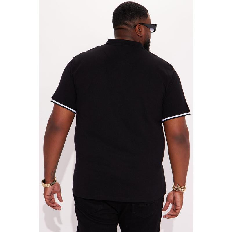 Strikeout Short Sleeve Polo - Black