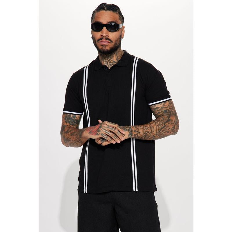 Strikeout Short Sleeve Polo - Black
