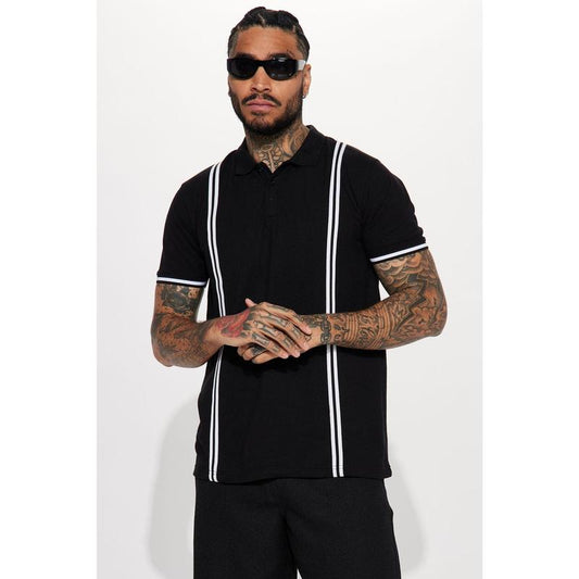 Strikeout Short Sleeve Polo - Black