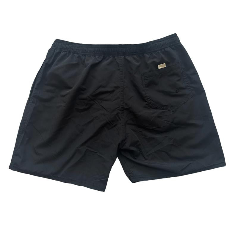 GALLERY DEPT Letter Logo Printed Shorts - Elastic Drawstring Casual Black Shorts for Men and Women, Quick-Drying Polyester Nightwear