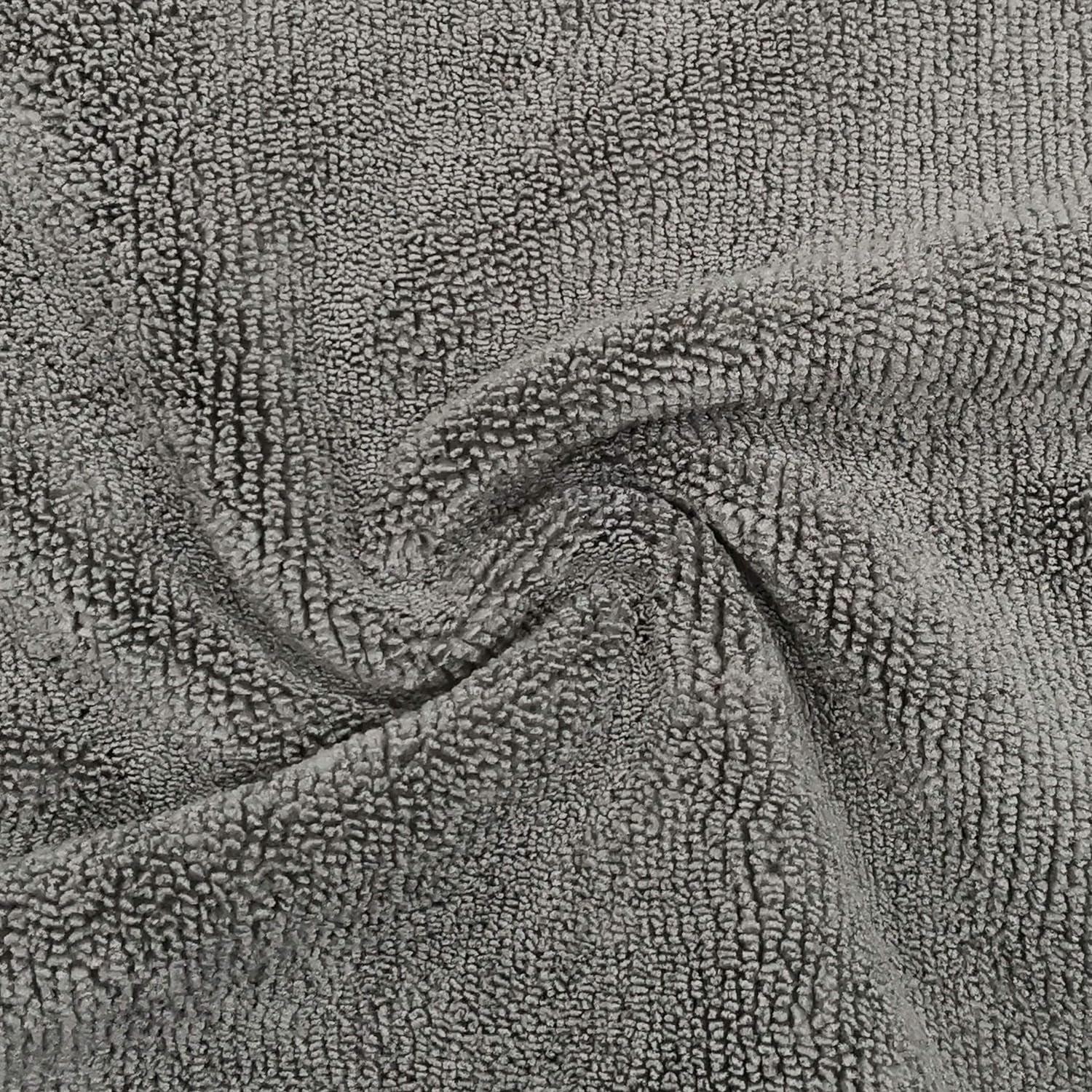 - 6 Chiffons De Nettoyage En Microfibres - Qualité Professionnelle - Bleu/Camel/Gris - 41 X 61 Cm