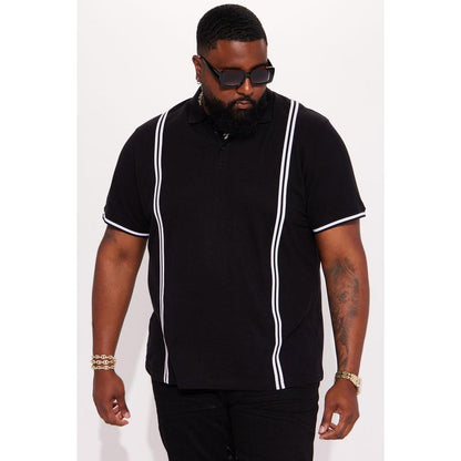 Strikeout Short Sleeve Polo - Black