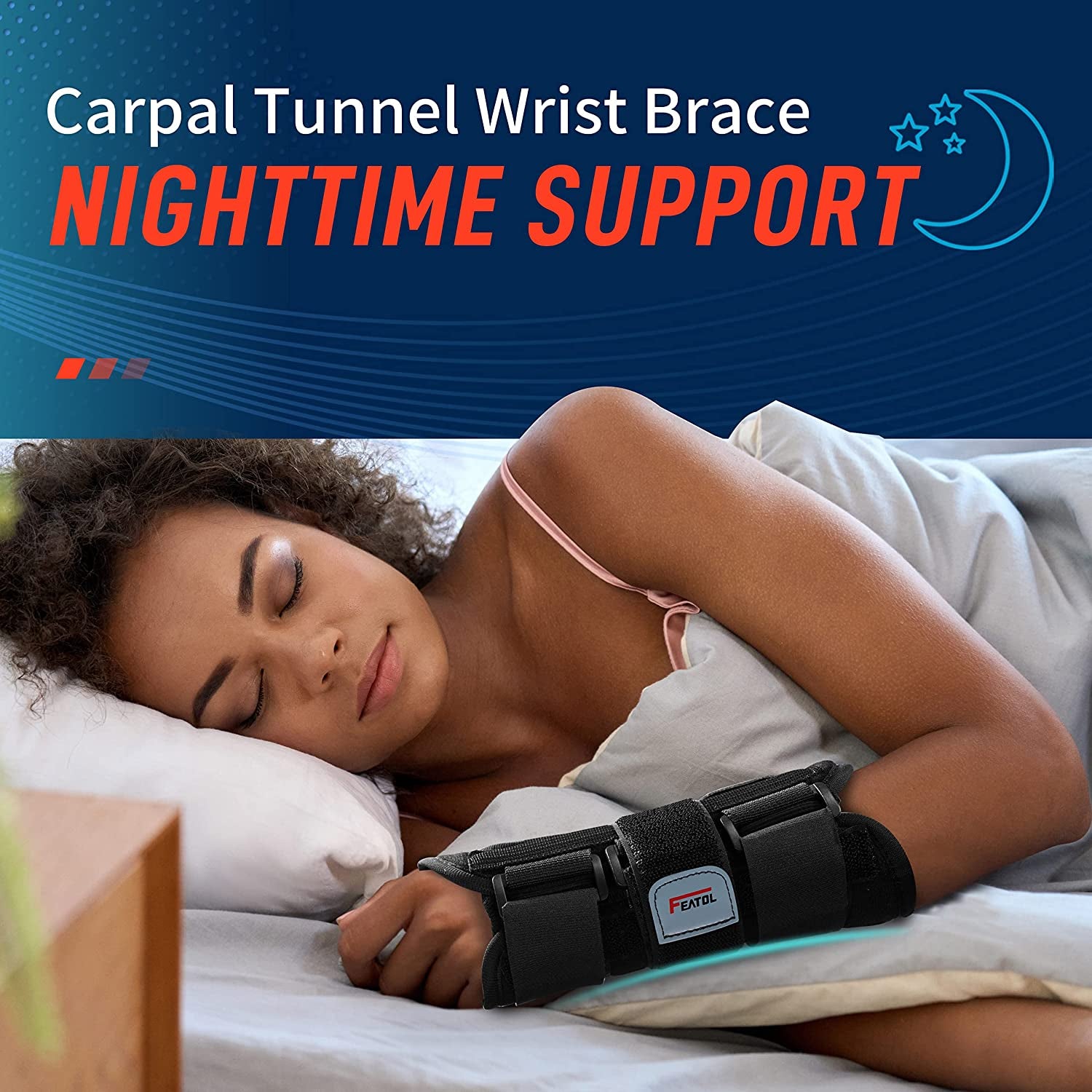 Wrist Brace, FSA HSA Eligible Hand Brace, Carpal Tunnel Wrist Splint Night Support for Women Men, Pain Relief Support -Tendonitis, Arthritis, Sprain, Right Hand, Small/Medium