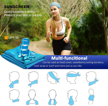 4 Pack Cooling Towel (47"X12") Ice Cool for Neck, Microfiber Soft Breathable Chilly Towels for Yoga, Sports, Golf, Gym, Camping, Running, Fitness, Workout & More Activities